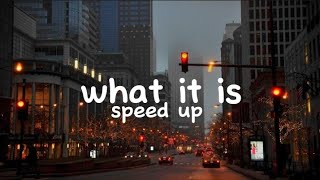 what it is (speed up + lyrics)🎧 Resimi