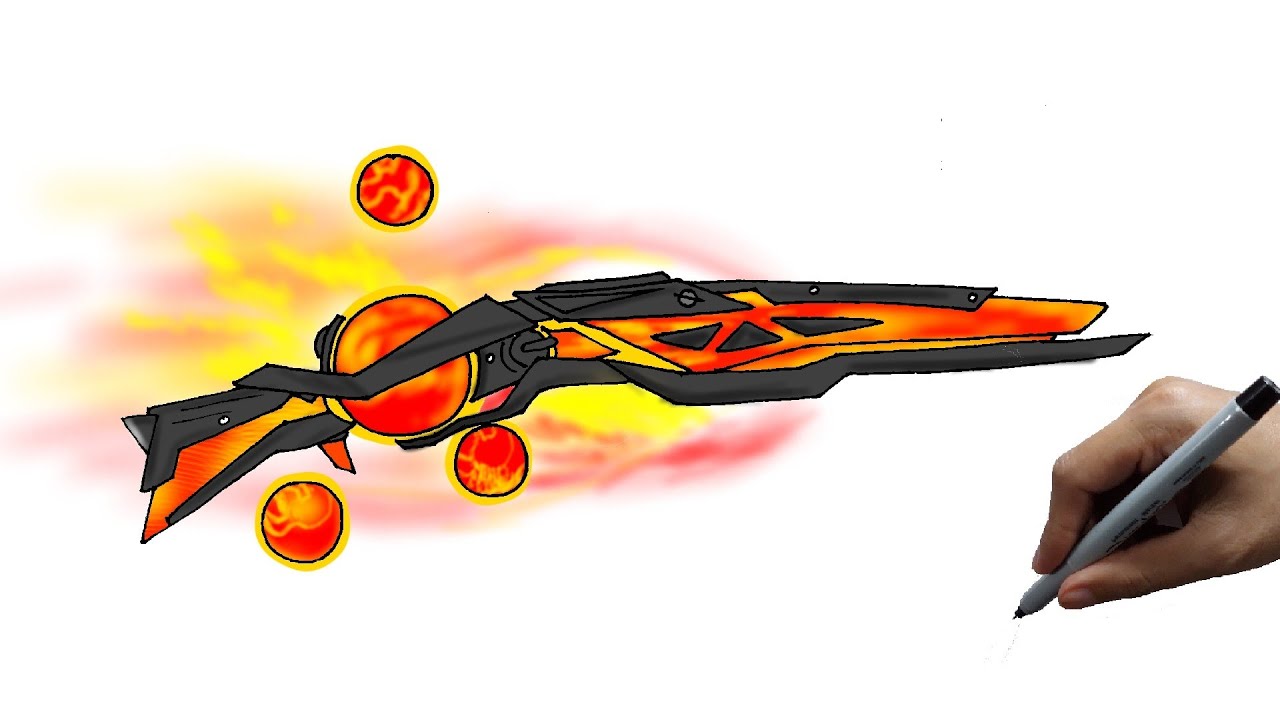 How to draw m1887 incendium burst free fire