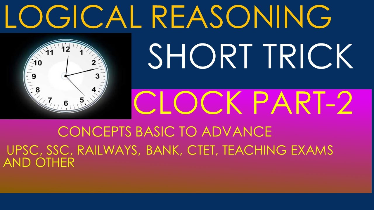 Clock  PART=2 | Clocks Reasoning Tricks |  Reasoning/Math/Trick/In Hindi/solution/problems/question