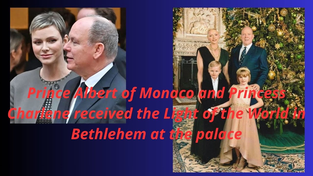 Prince Albert of Monaco and Princess Charlene received the Light of the World in Bethlehem