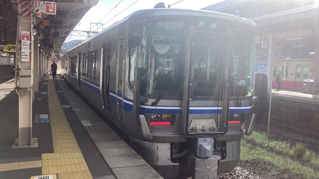 北陸本線(普通)車窓 敦賀→米原/ 521系 敦賀747発 - YouTube
