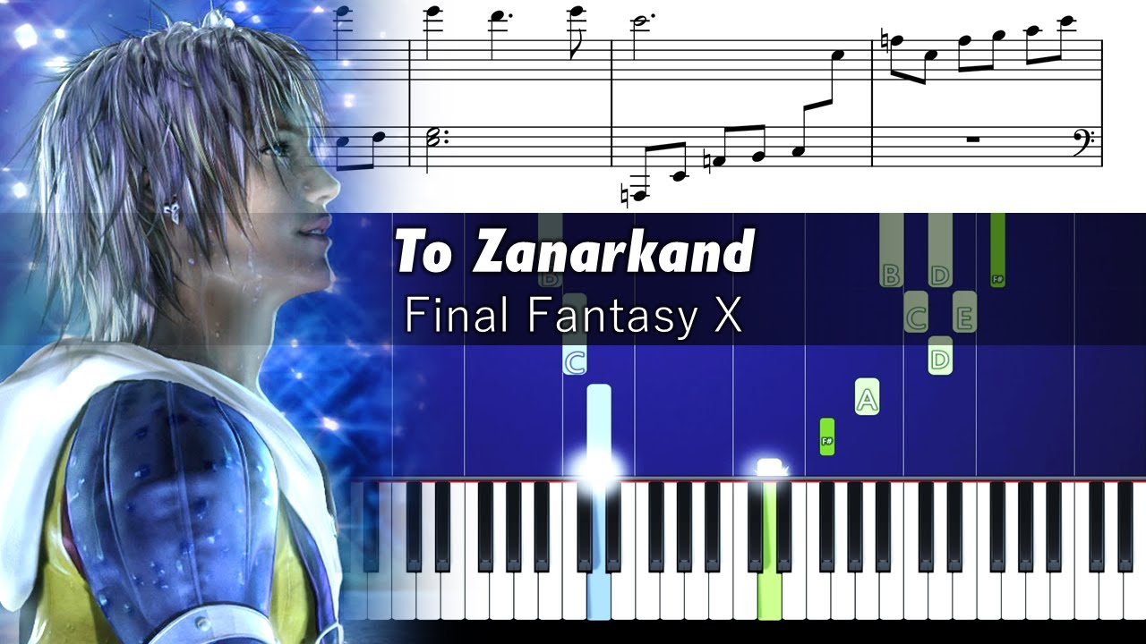 Final Fantasy X - To Zanarkand - Piano Tutorial with Sheet Music