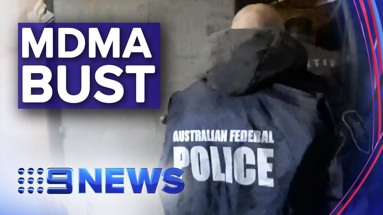More than $300m worth of MDMA seized | Nine News Australia - YouTube