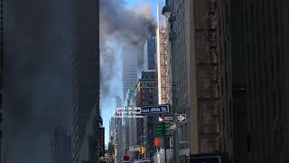 A Fire Erupted At The Top Of A Building In Front Of Grand Central.