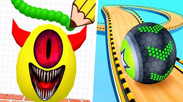 Draw To Smash vs Going Balls - All Levels Gameplay Android, iOS (ASMR Video)