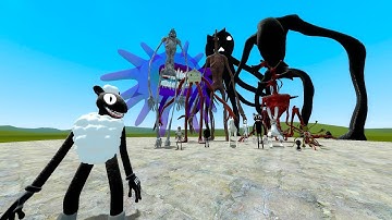 NEW CARTOON SHEEP VS ALL TREVOR HENDERSON CREATURES BATTLE - Garry