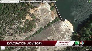 Evacuation advisory issued for areas of Twain Harte in Tuolumne County after dam cracks