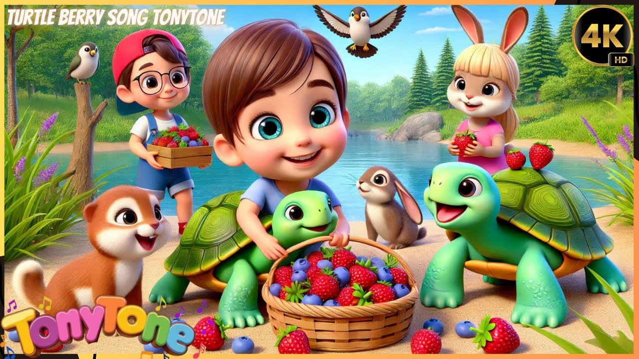 "🍓 Berry Picking Fun with Turtle 🎶 | A Sweet Song for Kids 🐢🌟"