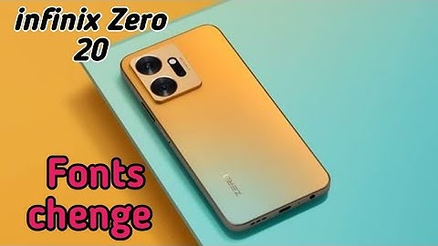 How To Change Font Style In Infinix Zero 20, Font Change Setting