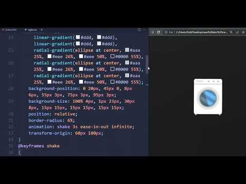 Washing Machine Design Using Html & CSS UI Design