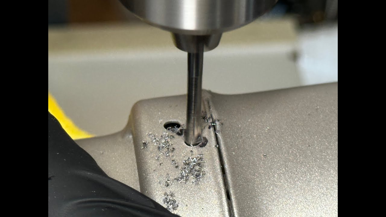 Carbide Drill Bit vs. Hard Steel Exhaust Tip: Clean Hole Results