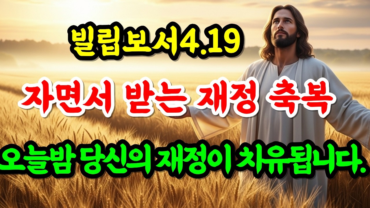 자면서 받는 재정 축복: 오늘 밤 당신의 재정이 치유됩니다 (빌립보서 4장).성경말씀|기도생활|말씀묵상.