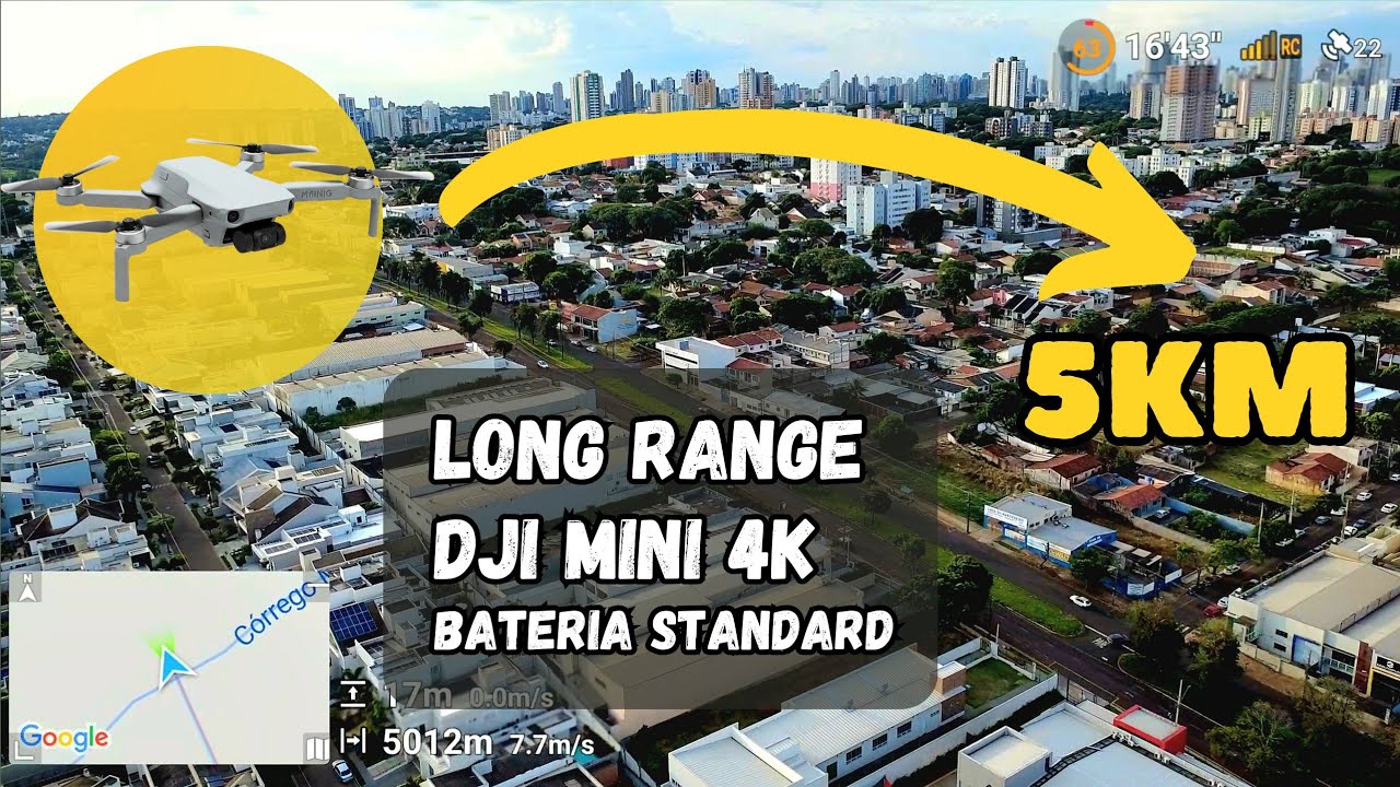 FOI MESMO?? Long Range DJI MINI 4K com Bateria Standard