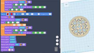 Costruzione del rosone di Notre-Dame de Lausanne con Codeblocks - Tinkercad