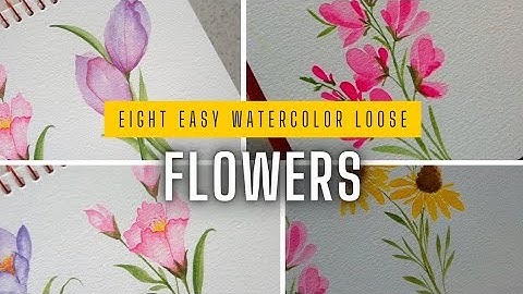 8 Simple Watercolor Flower Ideas for Beginners | Relax & Paint 💐