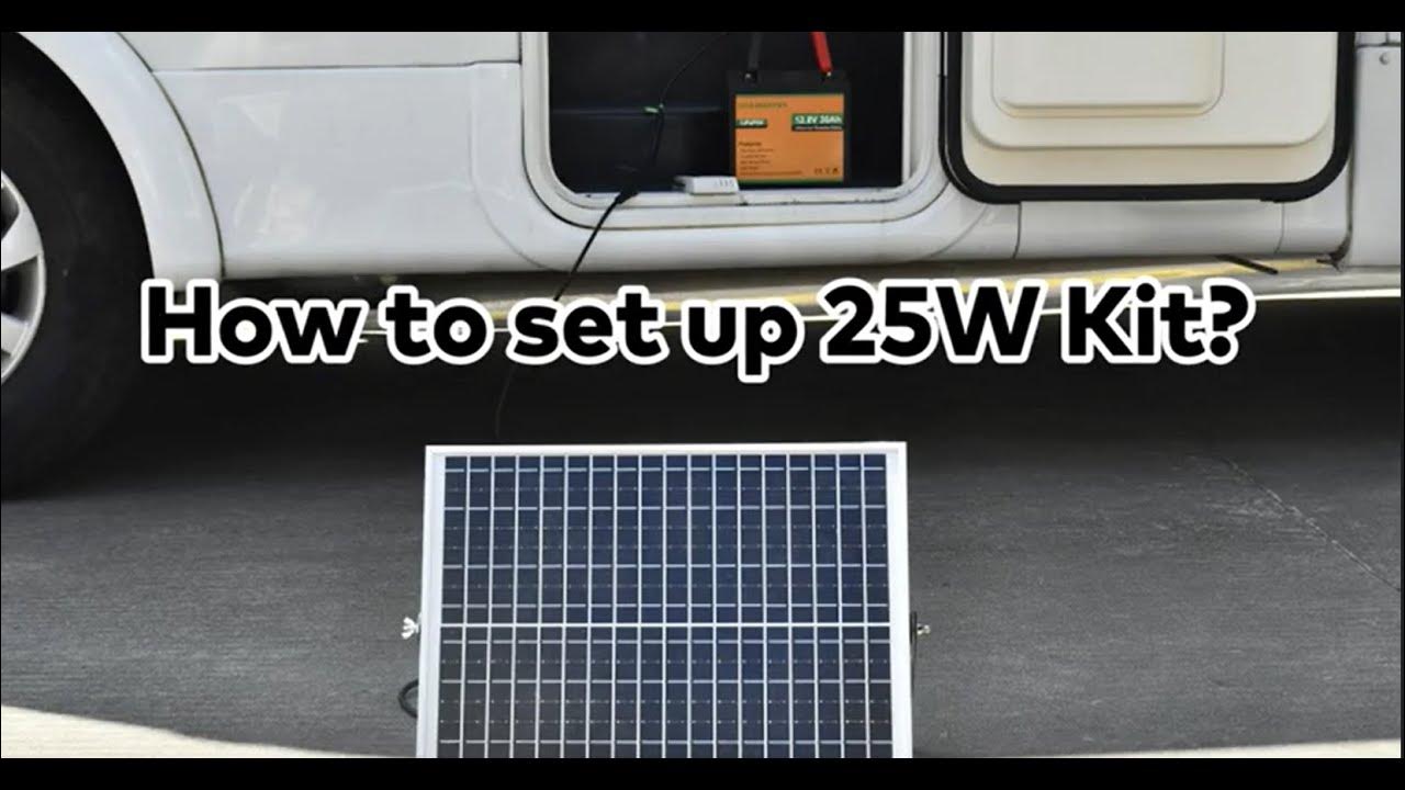 EcoWorthy 25 Watts 12V Off Grid Solar Panel Solar Panel Trickle Charger Kit YouTube