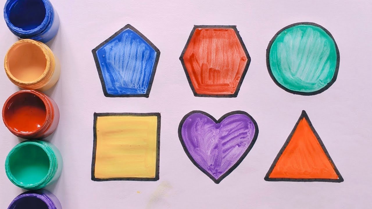 How to draw 2d shapes | Easy drawing for kids | Step by step tutorial ...