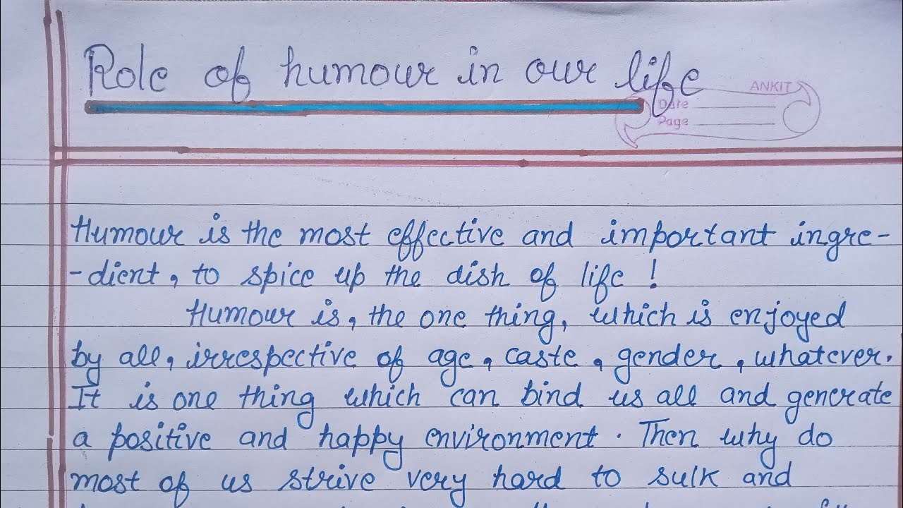 essay on role of humour in our life