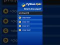 Python Quiz ⚡ Can You Guess the Output? #trending #trend #shorts