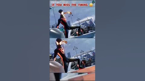 WHAT HAPPENS IF SPIDER-MAN MISS THE TIMING 💯🔥 PS5 #spiderman #marvel