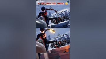 WHAT HAPPENS IF SPIDER-MAN MISS THE TIMING 💯🔥 PS5 #spiderman #marvel
