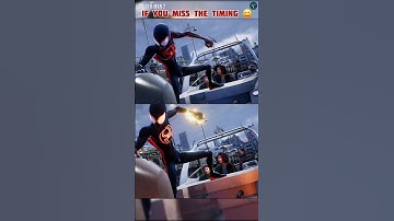 WHAT HAPPENS IF SPIDER-MAN MISS THE TIMING 💯🔥 PS5 #spiderman #marvel