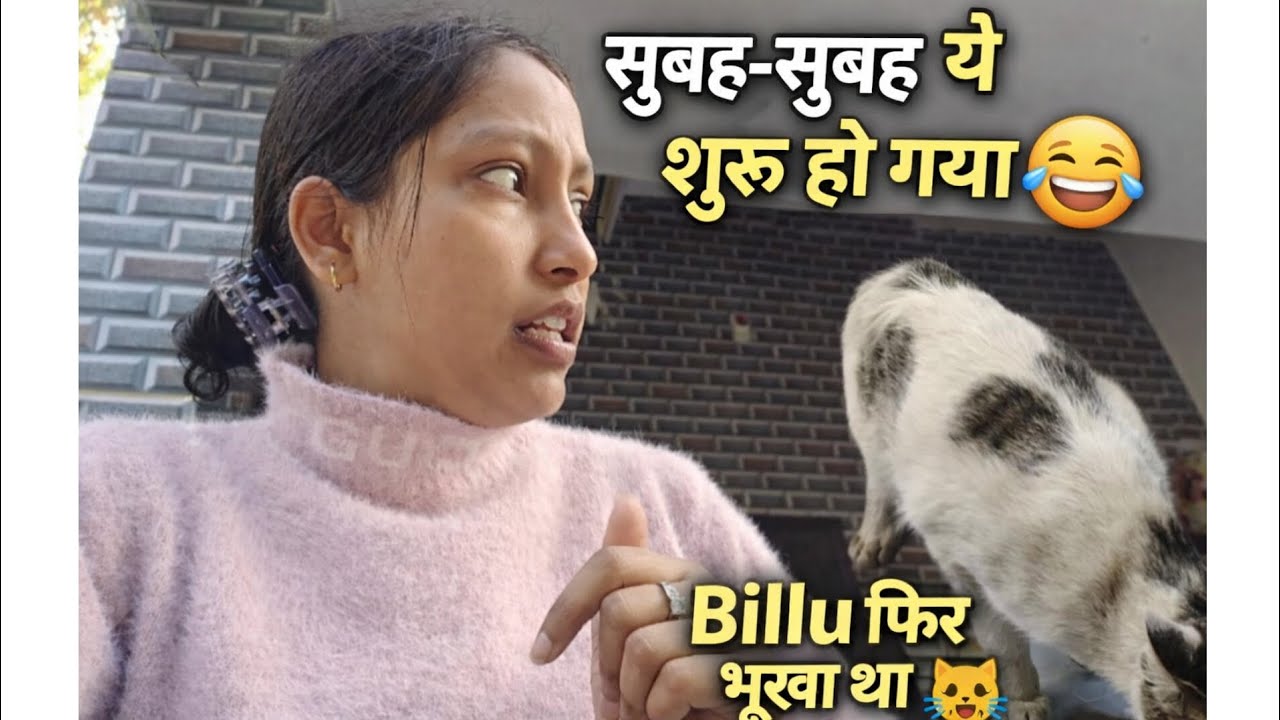 “सुबह की भागदौड़ 😅 | Billu की Meow Meow और मेहमानों की तैयारी 🏠”@Aarti_mahi 