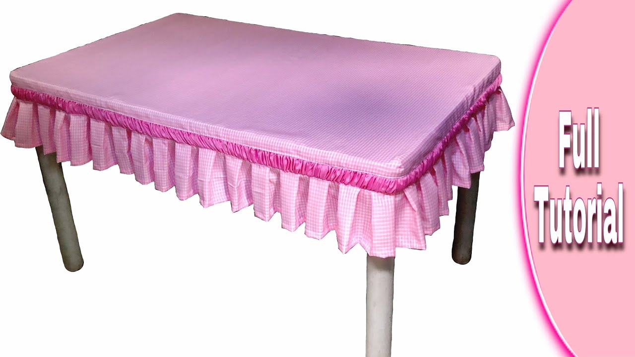 Simple Table Cover How To Make a Simple Pleated Table Cover Pink