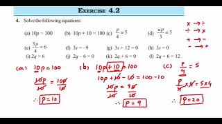 4Q Ex 4.2 Simple Equation-Class 7 Maths.Solve the following equations. screenshot 5