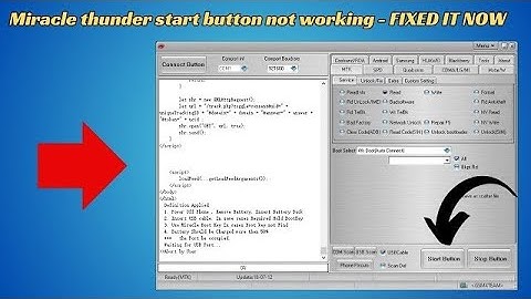 Miracle Thunder Box 2.82 Start Button Not Working Fix Problem Solve 100% | Miracle Box 2.82 