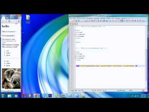 Web Site Tutorial Part 3 - HTML images & notepad++