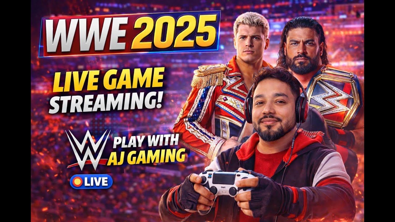 "WWE 2025 Live 🔥 Sabse Zyada Dhamakedaar Matches | Play With AJ Gaming!"