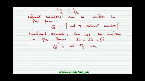 FSc Math Book1, CH 1, LEC 1  Introduction to Number Systems