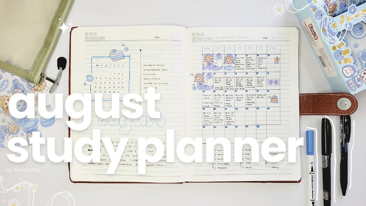August Study Planner Setup | Optimizing for Maximum Productivity ...