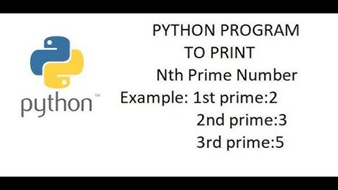 Python Program to Print Nth Prime Number