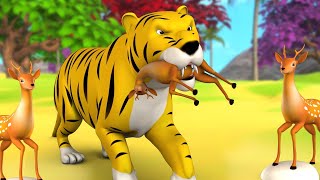 పచచ పల మరయ జక Tiger And Deer Comedy Story In Telugu 3D Telugu Kathalu Fun Moral Stories