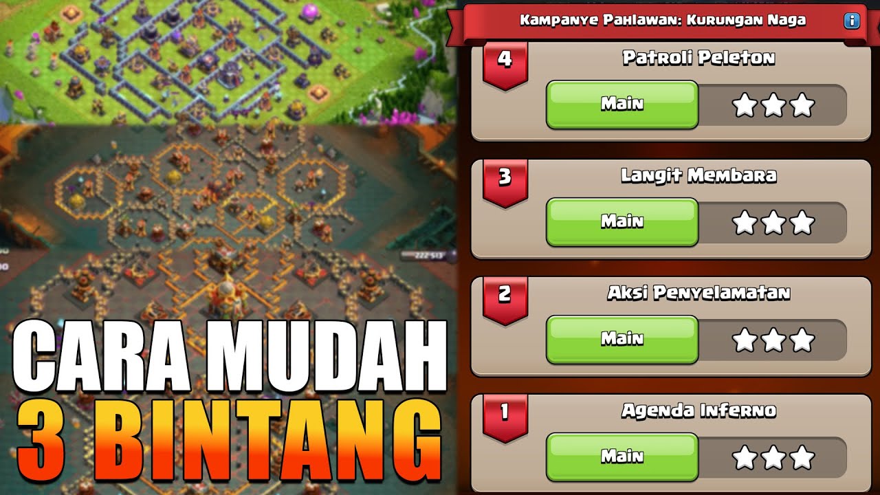 Cara Mudah Mendapatkan 3 Bintang di Kampanye Pahlawan Kurungan Naga 1-4