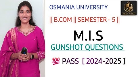 M.I.S. || MANAGEMENTINFORMATIESYSTEEM || BELANGRIJKE VRAGEN 💯 PASS|| O.U SEM-5 |@shivanipallela