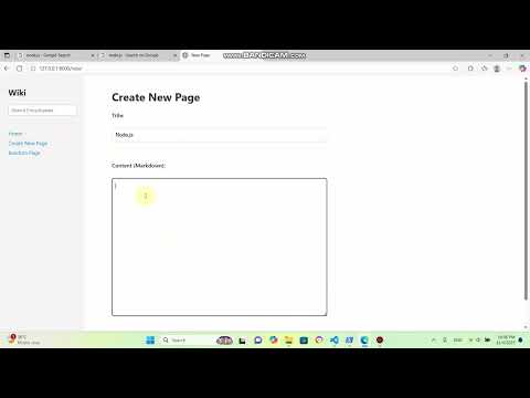 CS50Web Project 1 — Wiki  (Screencast Demonstration)