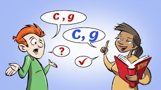 نطق صوت الحرف c و الحرف gPronunciation of the c and g Sounds