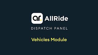 Vehicle Management - AllRide Dispatch Panel