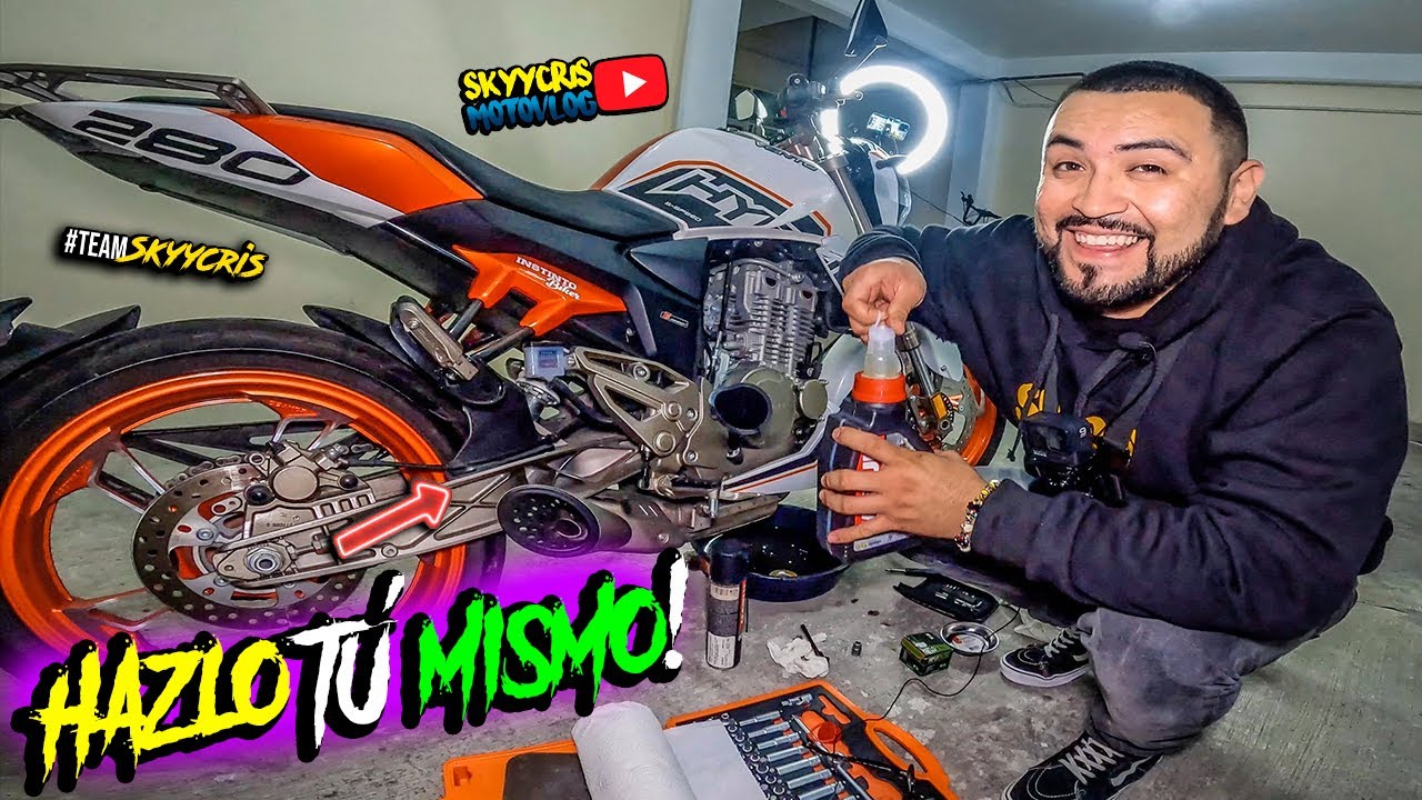 ¿COMO CAMBIAR EL ACEITE DE TU MOTO?  🔥 HYPER 280 A SUS 10,000 KMS | Skyycris