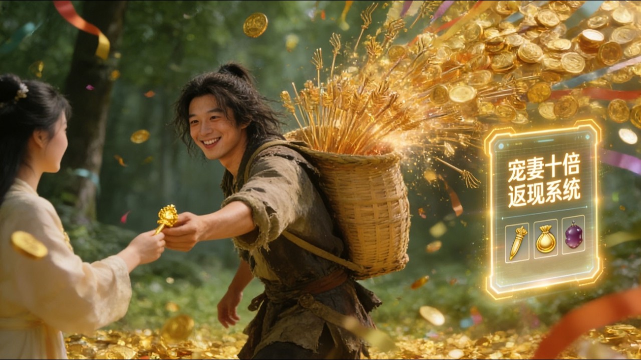 【新🔥劇🔥】🔥給老婆买个金簪子可返現10个金簪子？窮小子偶得寵妻十倍回饋系統致富