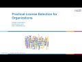 Practical License Detection for Organizations