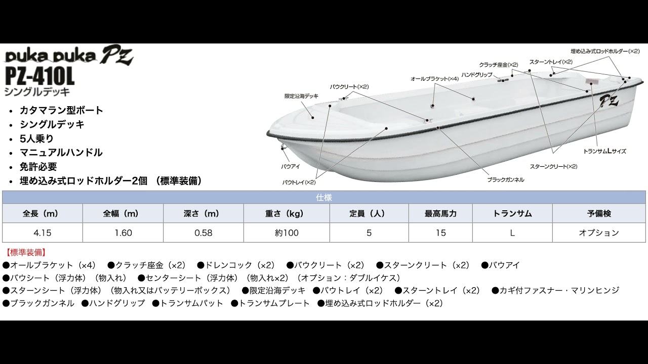 Hope 真新しい Bort pukapuka 4人乗り小型ボート