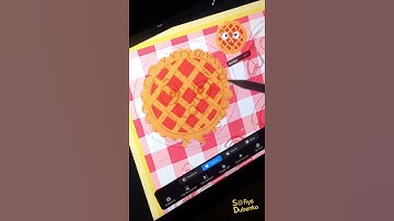 Cute kawaii cherry pie sticker drawing in procreate #drawing #procreate #kawaii #cutedrawing