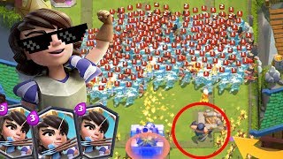 1000 PRENSES VS 1 CELLAT !! (BALTA ATAMADI) - CLASH ROYALE