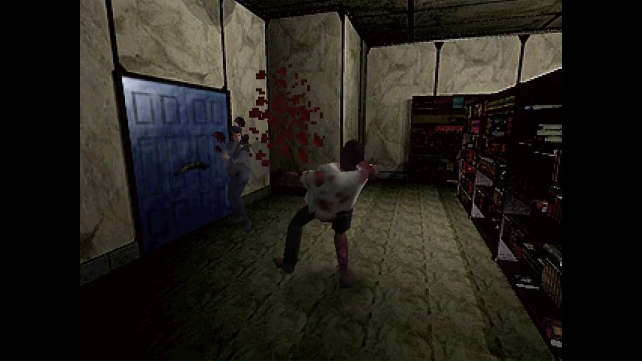 Resident Evil gameplay Jill rides the snake and Barry is a really weird dude