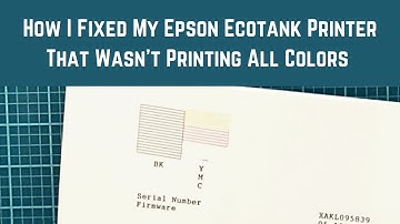 How I Fixed My Epson Ecotank Printer That Wasn