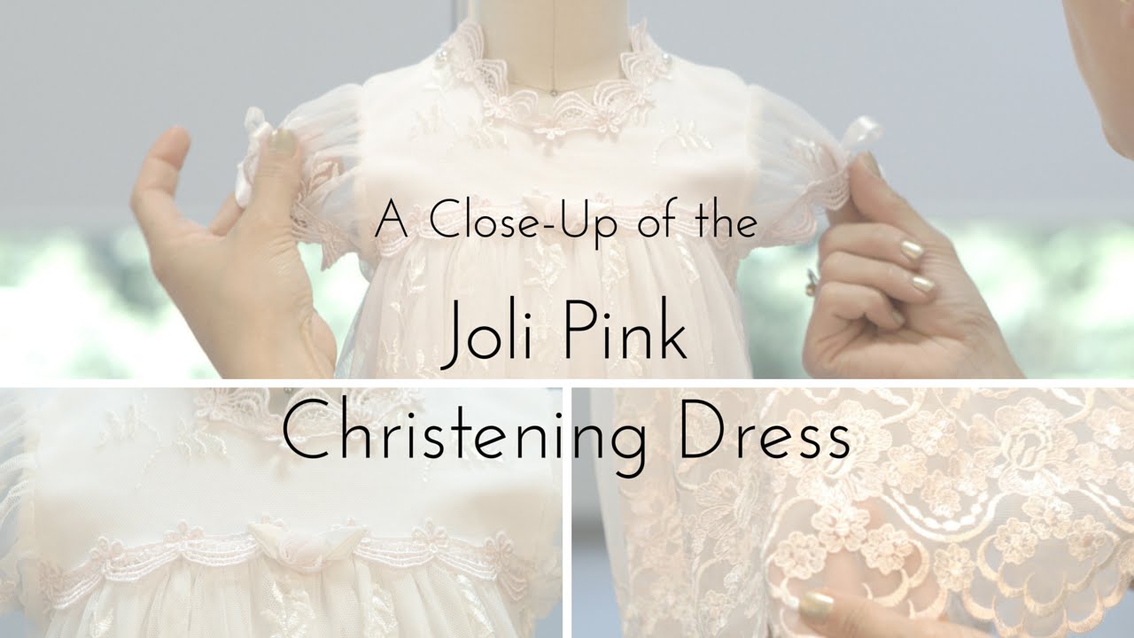 pink christening dress